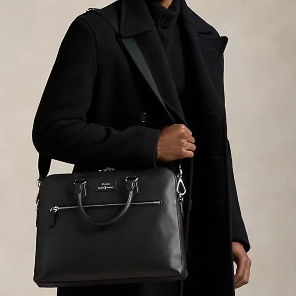 Ralph Lauren Smooth Leather Commuter Bag
Men's Black Leather Briefcase NWT - Picture 1 of 13